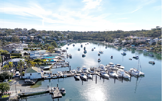 Yowie Bay Marina berths and moorings